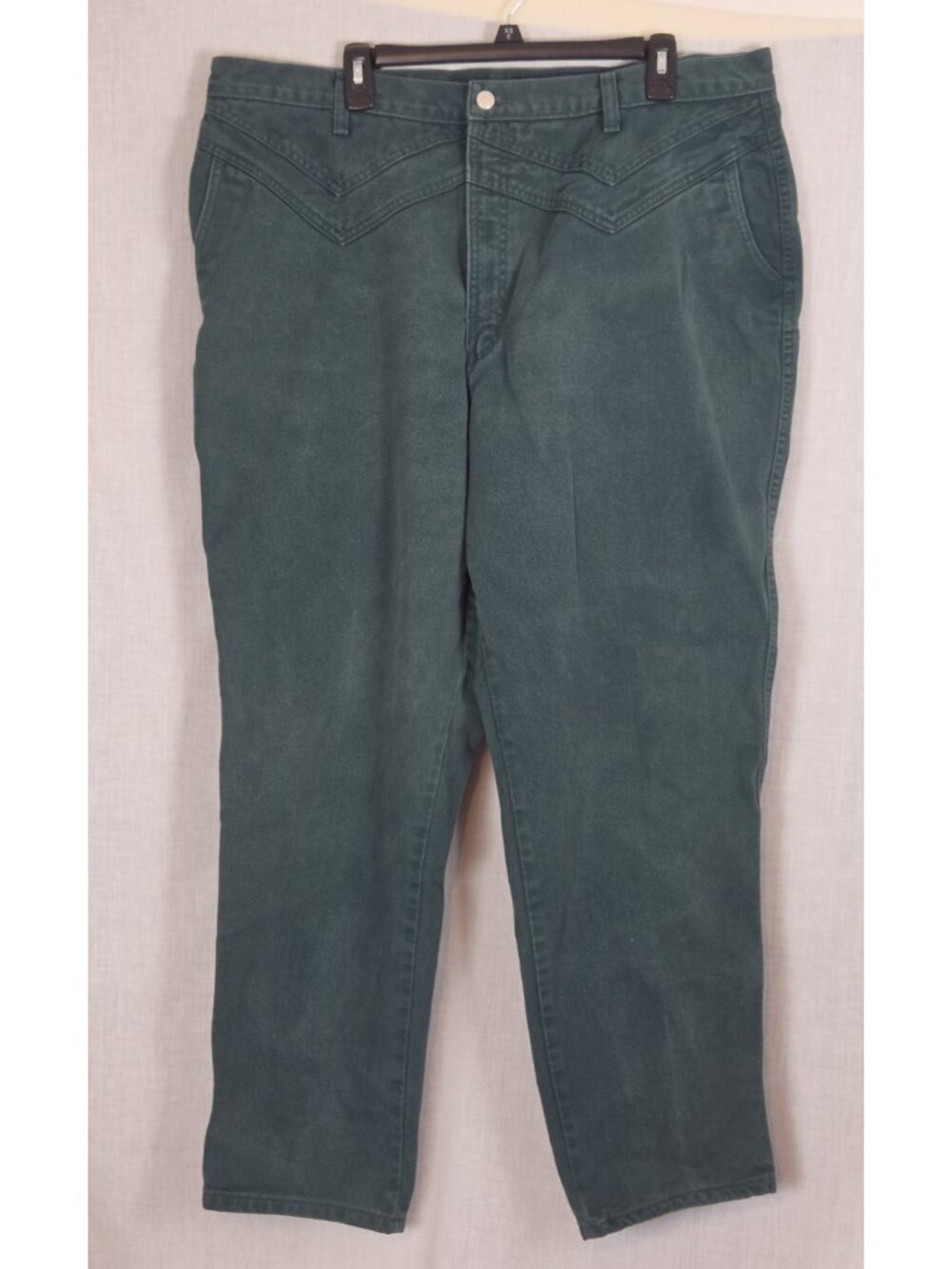 Vtg Rocky Mountain Bareback Jeans Western Women's Sz 24 Dark Olive Green Cowgirl